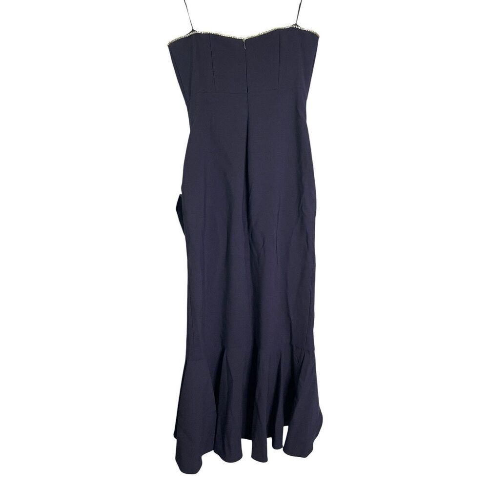 Likely SHANNON GOWN Asymmetrical Hem Ruffle Dress in Navy NWT Size 6 - Picture 10 of 11